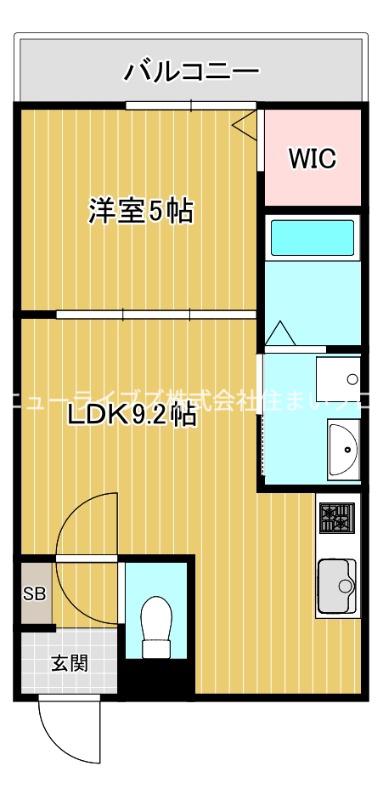 グラン クラウディア寝屋川(1LDK/2階)の間取り写真