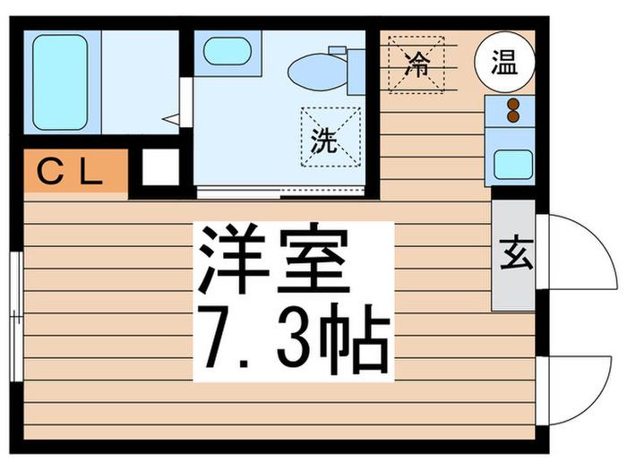 GLICION亀戸(ワンルーム/2階)の間取り写真