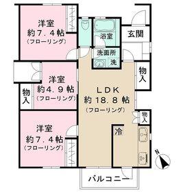 ベルメゾン恵比寿(3LDK/3階)の間取り写真