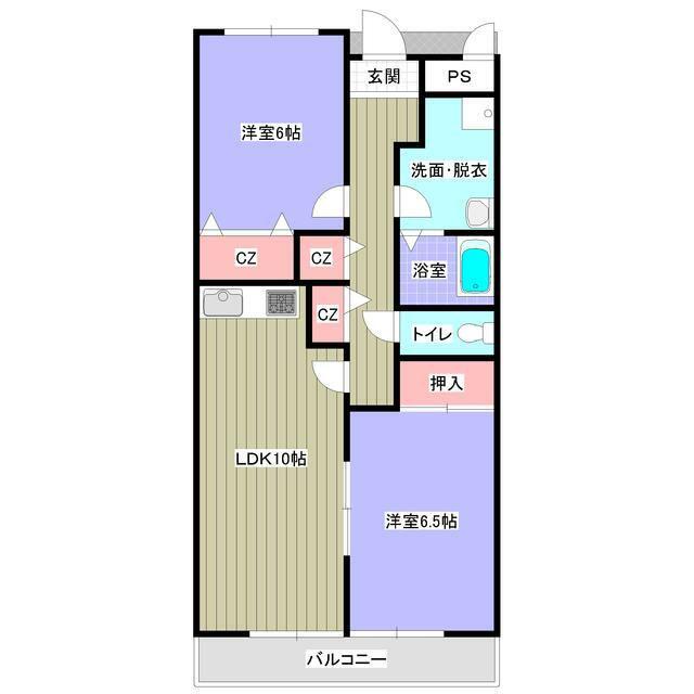ワシントンアヴェニュー(2LDK/5階)の間取り写真