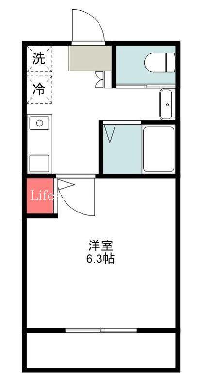 春風のルミナス 1ST STREET(1K/2階)の間取り写真