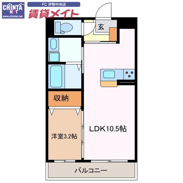 シエン フルール(1LDK/1階)の間取り写真