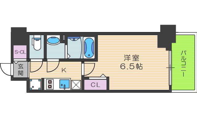 プレサンス 梅田北 ディア(1K/5階)の間取り写真