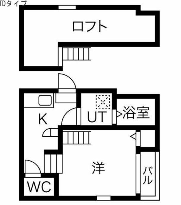 フォレストヒルズ(1K/2階)の間取り写真