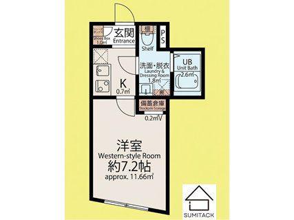 MEGURO EDGE (1K/3階)の間取り写真