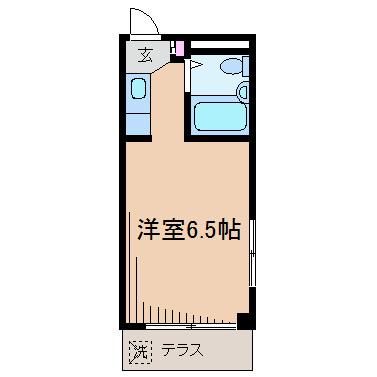 長澤ハイツ(ワンルーム/1階)の間取り写真