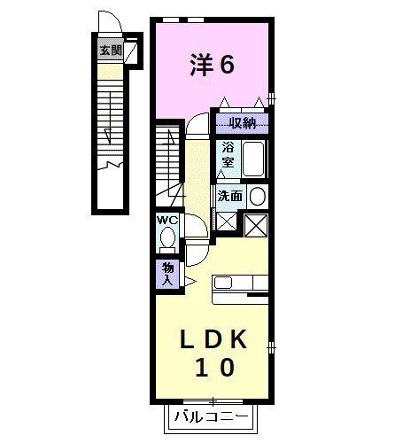 エクセルグリーンII(1LDK/2階)の間取り写真