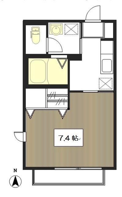 メゾンドエトワールA(1K/2階)の間取り写真