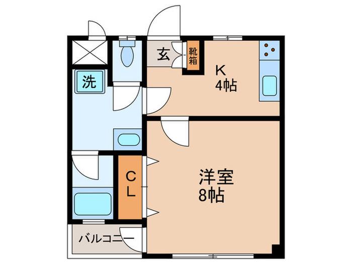 ハイムワカツキ(1K/2階)の間取り写真