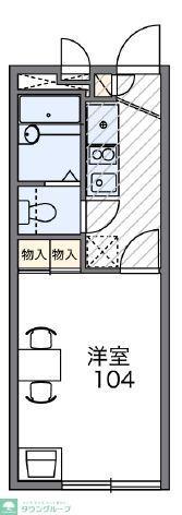 レオパレスリリー(1K/2階)の間取り写真