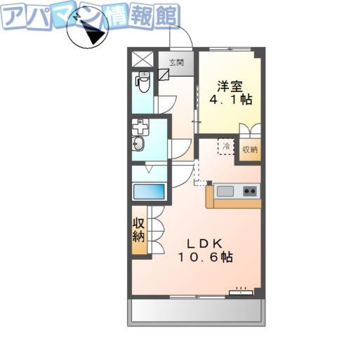 AREA23(1LDK/2階)の間取り写真