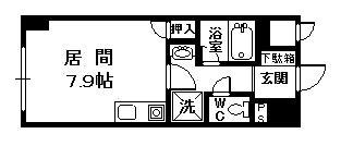 朝日プラザ旭川5条通(ワンルーム/7階)の間取り写真