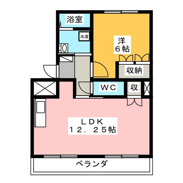ひらその(1LDK/1階)の間取り写真