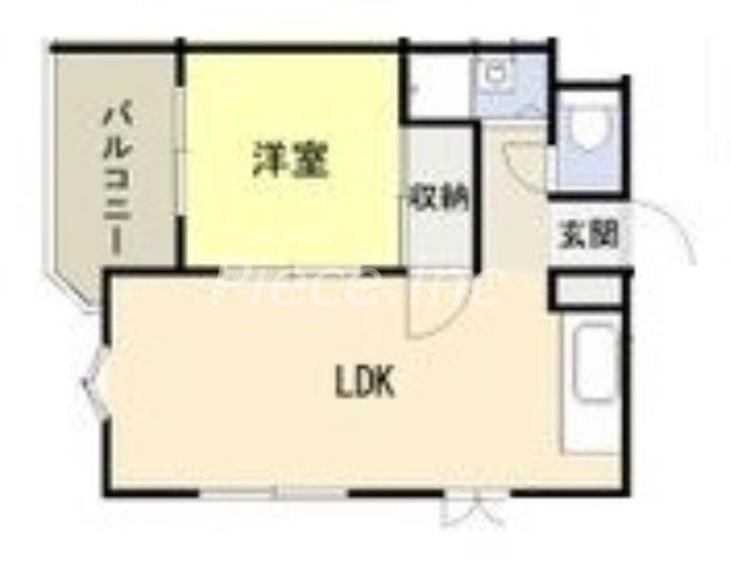 シャトル2(1LDK/2階)の間取り写真