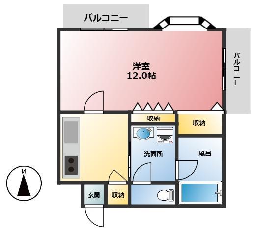 伊豆箱根鉄道駿豆線 三島田町駅 徒歩7分 6階建 築26年(1K/3階)の間取り写真