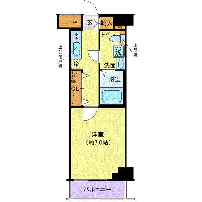 クレヴィスタ豊洲ベイサイドII(1K/3階)の間取り写真