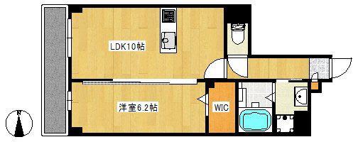 ガーデンテラス南葛西(1LDK/6階)の間取り写真