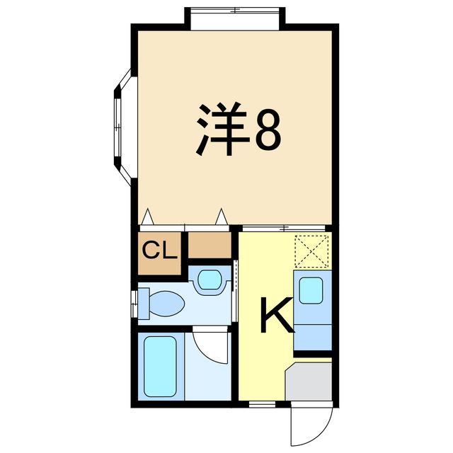 ベルコモンズ(1K/2階)の間取り写真