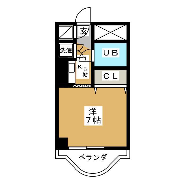 WITH(1K/1階)の間取り写真