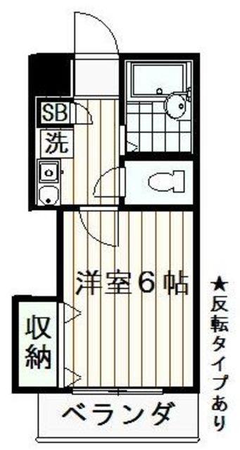 モイスペンテII(1K/1階)の間取り写真