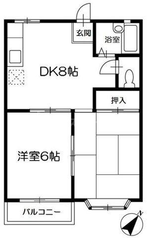 マードレーハイツ(2DK/2階)の間取り写真