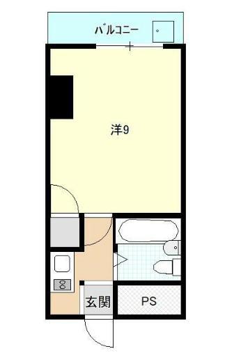 ロゼ松縄町(1K/1階)の間取り写真