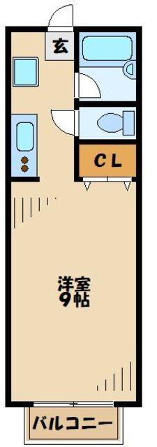 コート・グランディ日吉(1K/1階)の間取り写真