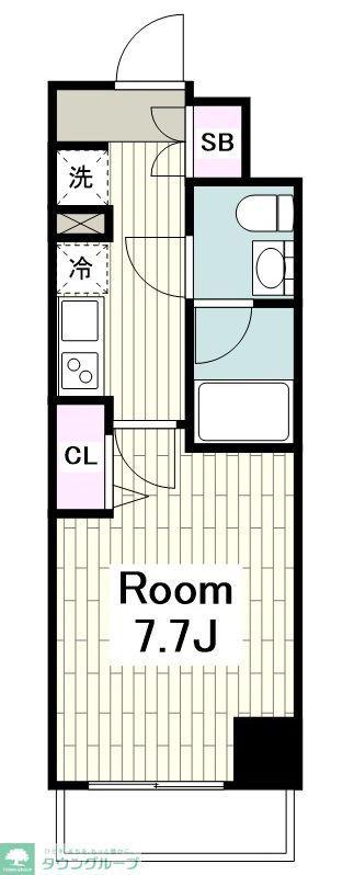 GENOVIA川崎III(1K/9階)の間取り写真