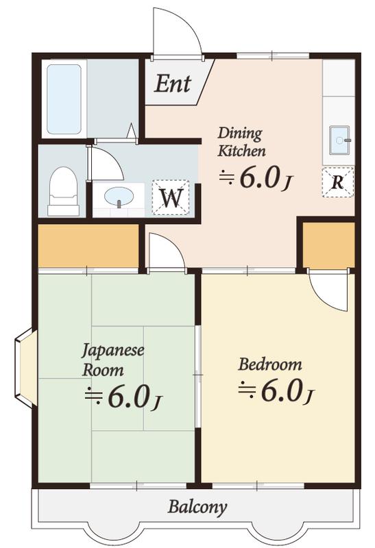 リヴェール調布ー多摩川6丁目-(2DK/1階)の間取り写真