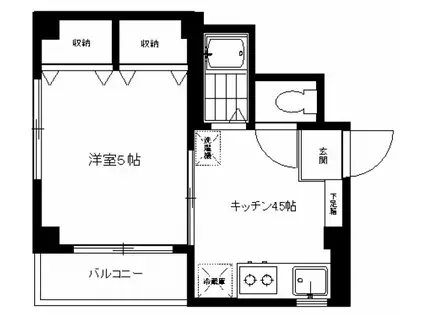 IIKハウス(1K/2階)の間取り写真