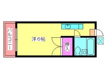 ファミュローズ(1K/1階)の間取り写真