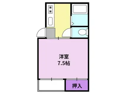 第2堺コーポ(1K/2階)の間取り写真