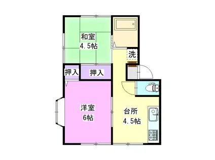 フィルドハイツC 102(2K/1階)の間取り写真