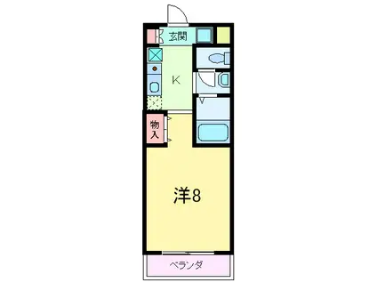 KS魚崎(1K/3階)の間取り写真