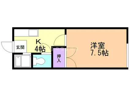 VIVACE YOKOUCHI A(1K/2階)の間取り写真