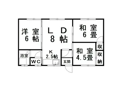 豊ハイツ(3LDK/1階)の間取り写真