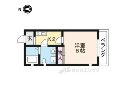 サイト京都西院(1K/1階)の間取り写真