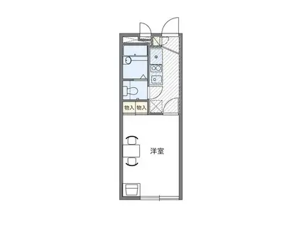 レオパレスプレミール八木(1K/2階)の間取り写真