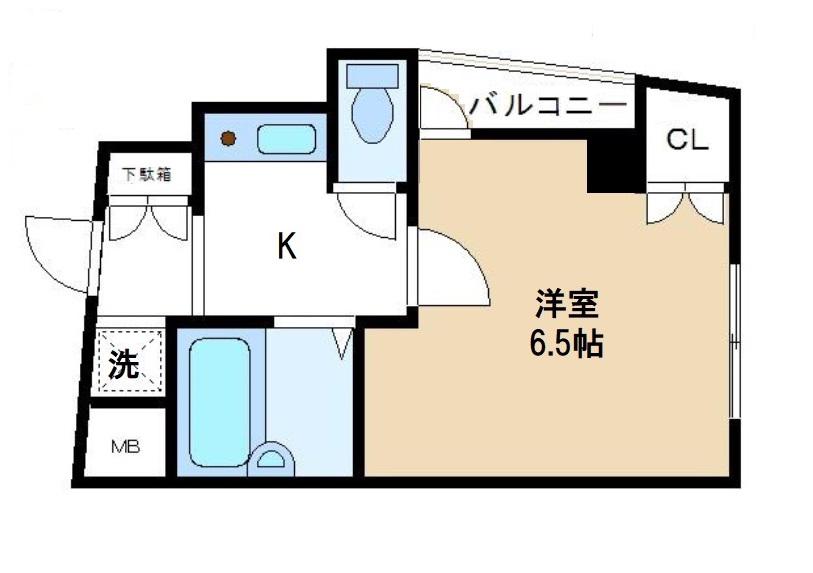 ルミエールS(1K/3階)の間取り写真