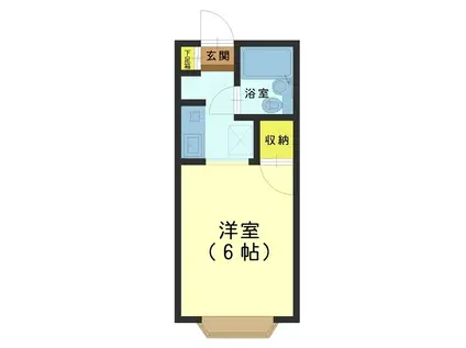 メゾンひばり(1K/2階)の間取り写真