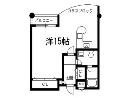 コロナール甲子園(ワンルーム/4階)の間取り写真