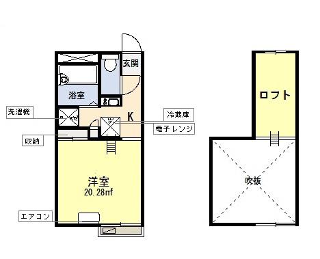 ウーの家(1K/1階)の間取り写真
