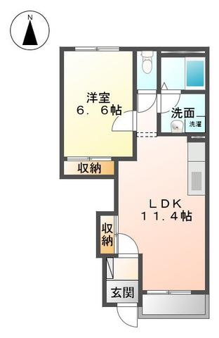 アルモニー・アイ(1LDK/1階)の間取り写真