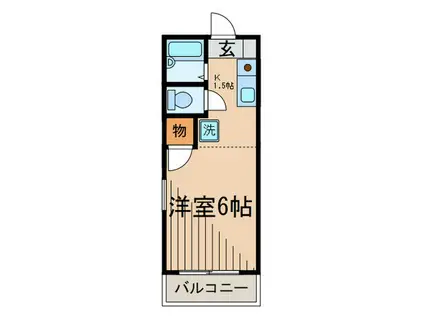 メゾン長塚(1K/2階)の間取り写真