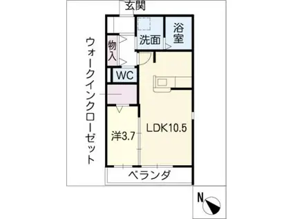 シェトワ新栄(1LDK/3階)の間取り写真