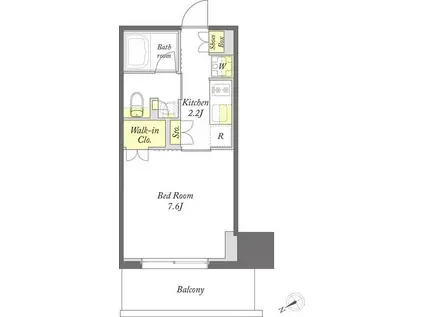 プライムメゾン湯島(1K/6階)の間取り写真