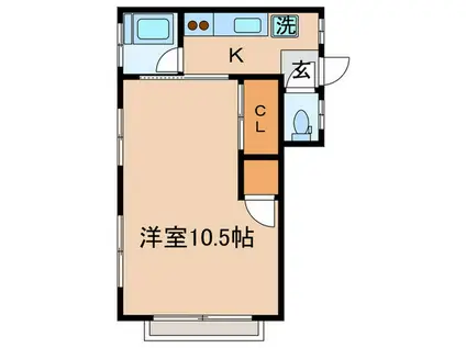 三喜ビル(1K/4階)の間取り写真