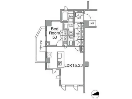 オープンレジデンシア恵比寿ザ・ハウス(1LDK/6階)の間取り写真