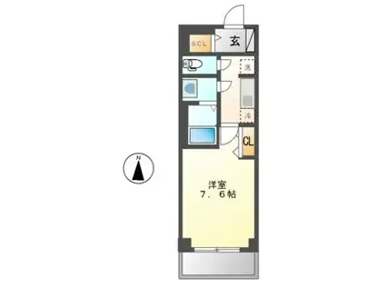 プレサンスTHE久屋大通レジェンド(1K/14階)の間取り写真