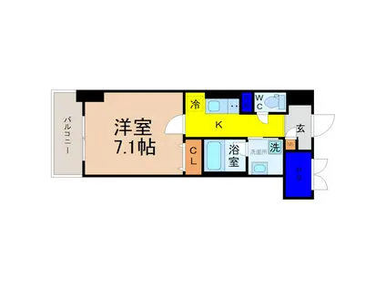 サクシード大曽根(1K/6階)の間取り写真